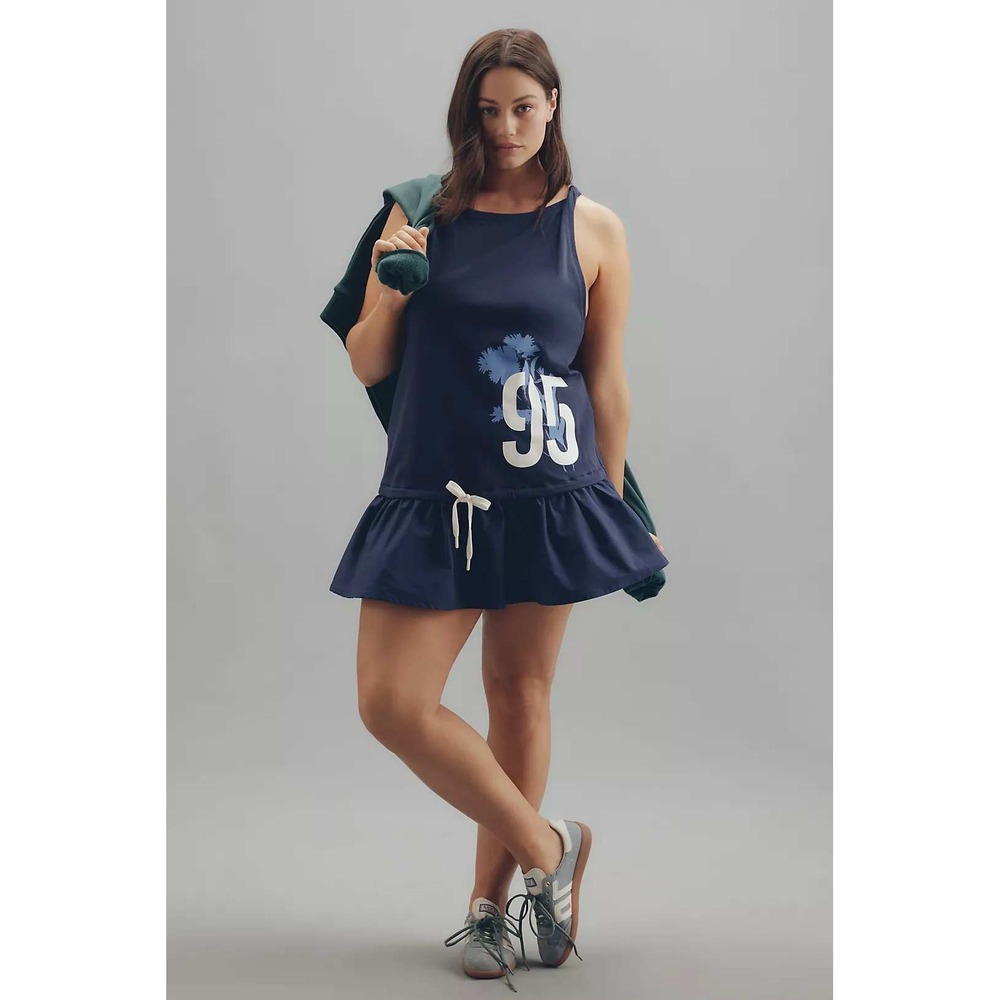 Daily Practice by Anthropologie Lane Line Graphic Mini Dress Navy Blue 95 Sporty